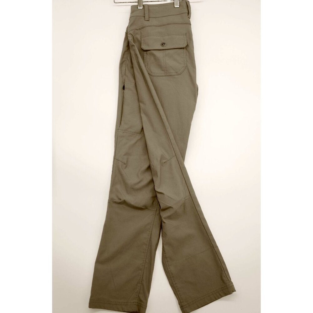 prAna Mens Khaki Outdoor Hiking Pants With Drawstring Waist Pockets Sz 32